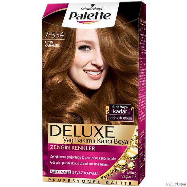 Palette Deluxe Saç Boyası 7 554 Altın Karamel