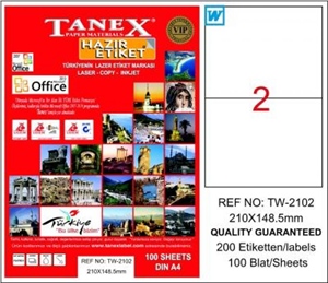 Tanex Etiket Laser Tw-2102